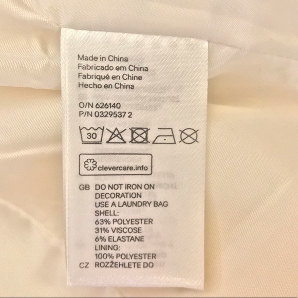 H&M Ivory Open Front Blazer with Gold Sequin Trim - Picture 7 of 8